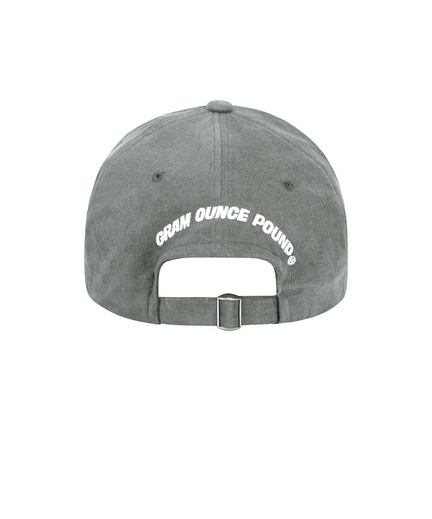 GRAM OUNCE POUND Pound Bold Logo 6-Panel Cap_Grey
