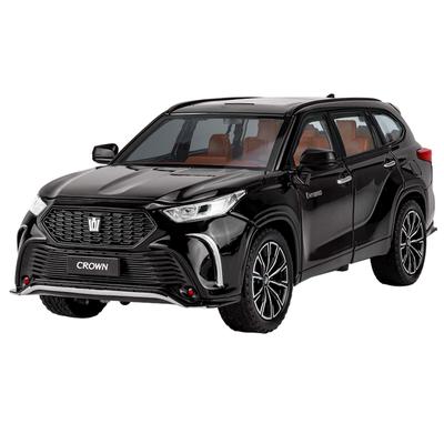 1/24 Scale Toyota SUV Crown Model Diecast & Metal Toy Outside The Road Vehicle High Model Simulation Voice and Easy Gifted Children