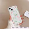 Summer atmosphere iPhone15promax mobile phone case Apple 14 transparent soft case 16 women's floral anti-drop cover