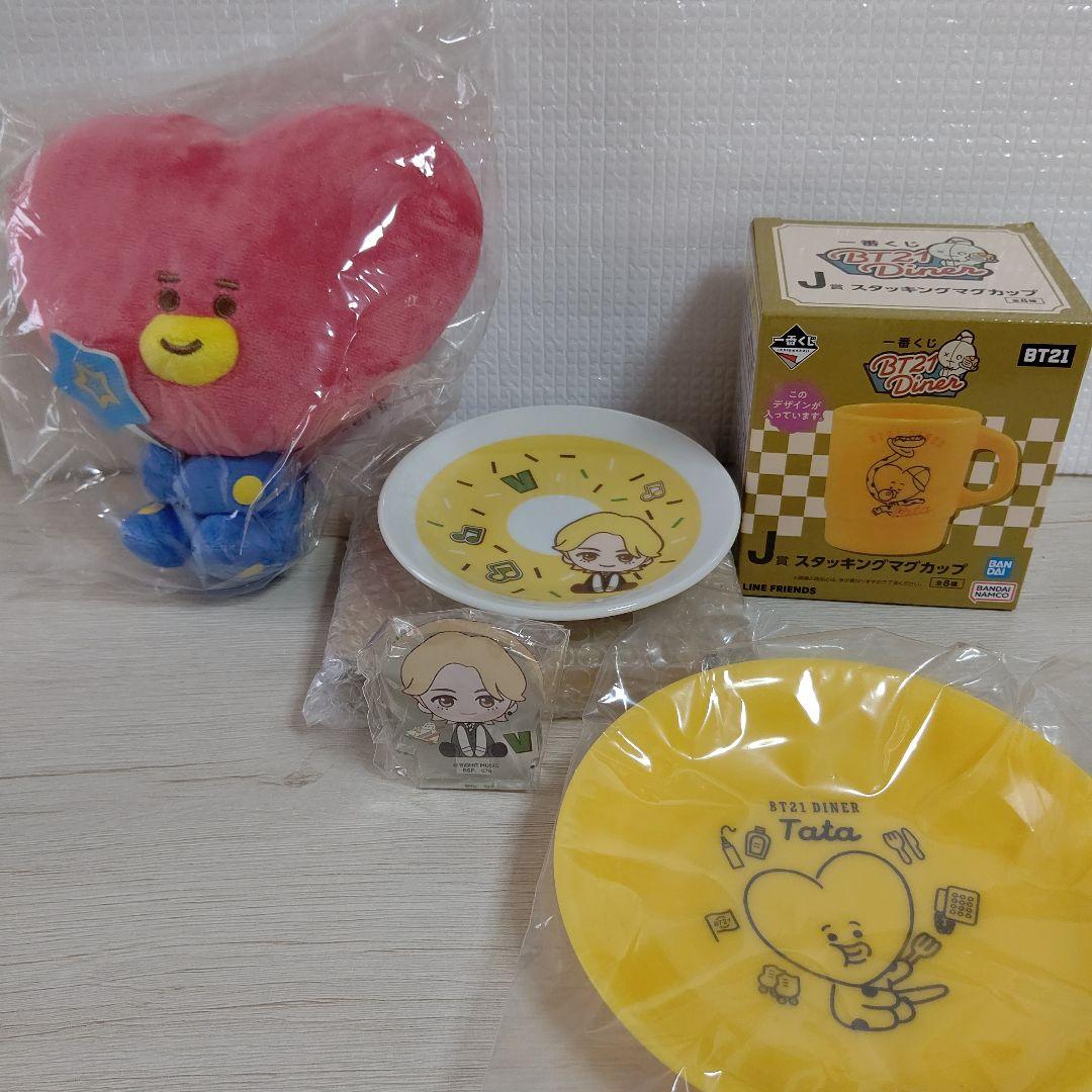 

[Б/У] Мягкая игрушка кружка-тарелка Ichiban Kuji BT21 TATA