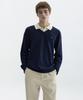 CLOVE [26Fw CLOVE] Contrast Collar Knit Pullover_Men (Navy)