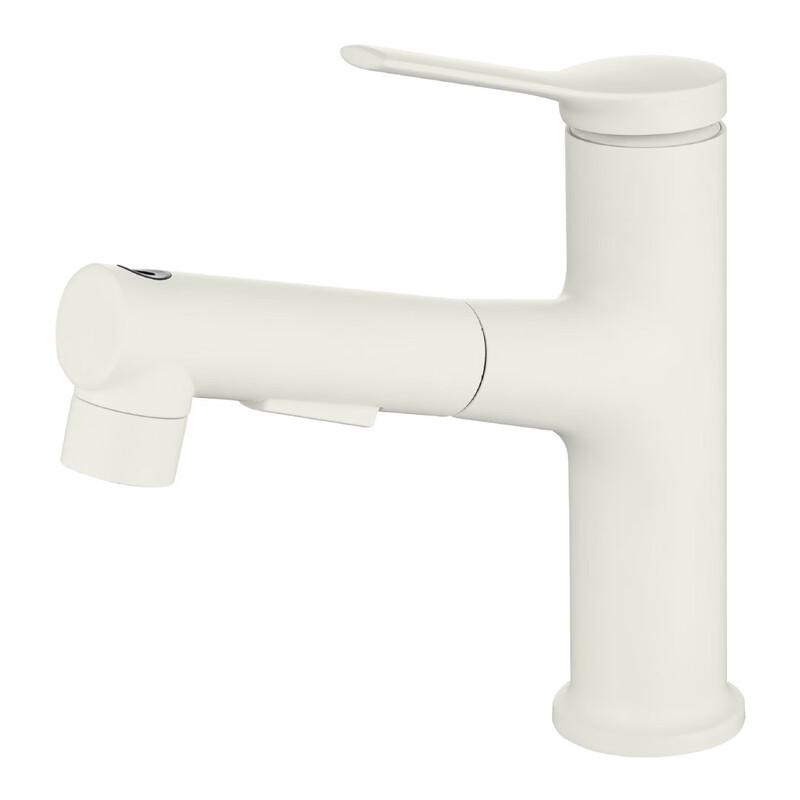 Cream White Multi-functional Pull-out Basin Faucet