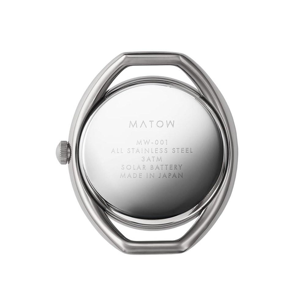 MATOW Official Dealer Women's Solar Watch MW001001PNKSS Round Silver Globe Amaranth White Shell Dial