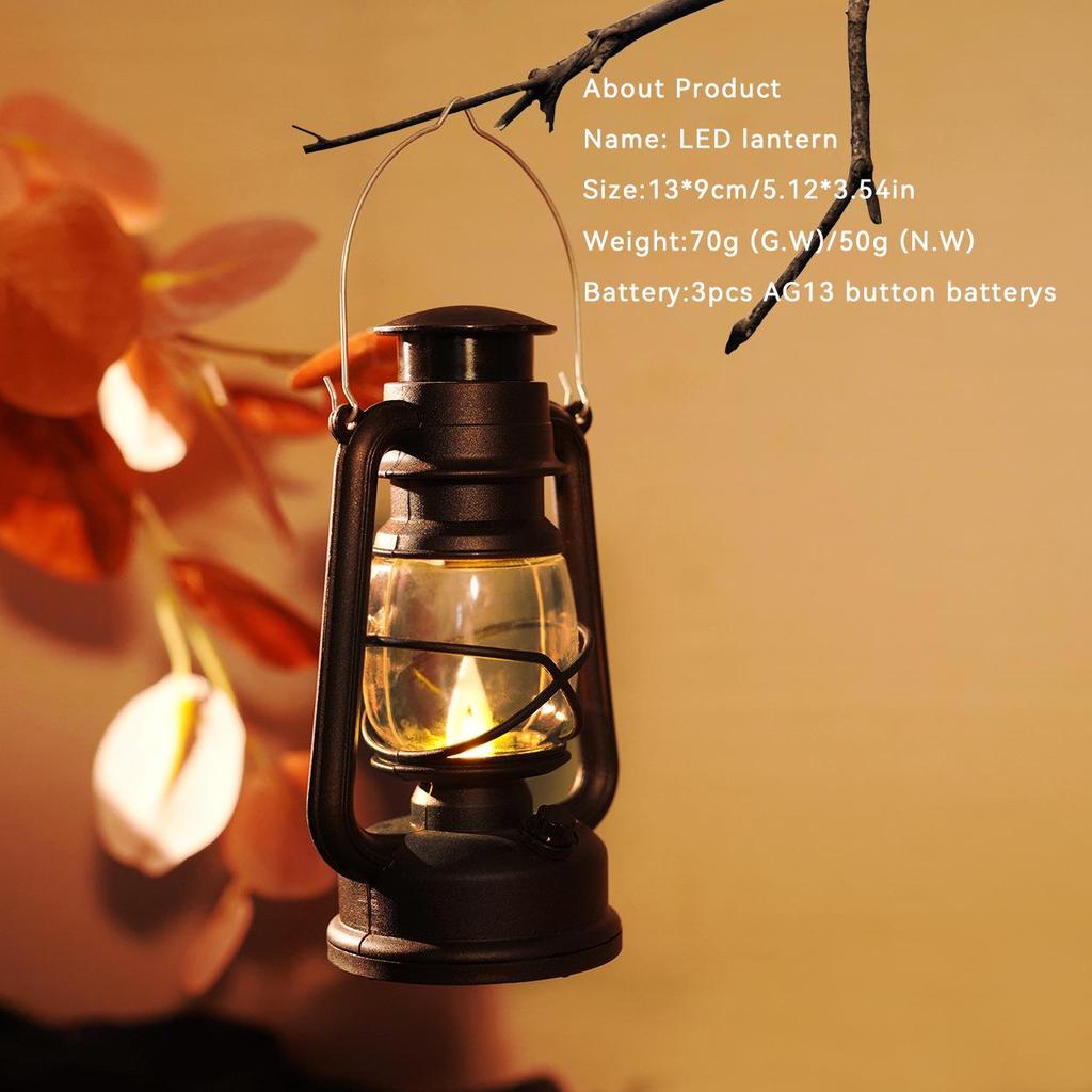 Vintage Pony LED Kerzenlaterne - Outdoor Weihnachts Kerosin Hurrikanlaterne