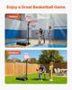 Portable Basketball Stand, 1.6 to 2.1m Height Adjustment Basketball Hoop & Goal, Kids Adjustable Basketballs Hoop with Nylon Net & Rolling Wheels,