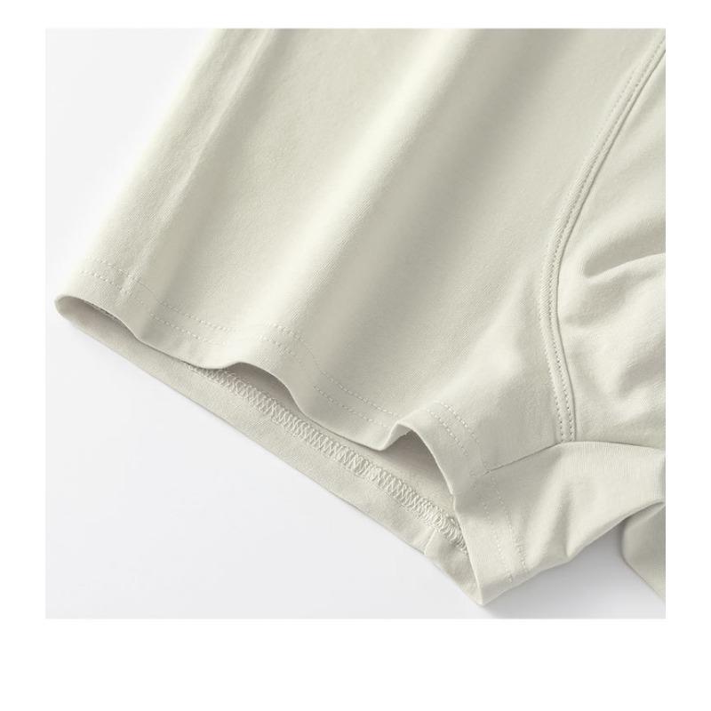 Mens Mid Waist Breathable Cotton Boxer Briefs Antibacterial Underwear