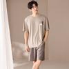 Summer Men's Pajamas Set Casual Loose MODAL COTTON Sleepwear Loungewear Students Two-Piece Sets Cartoon Youth Nightwear Homewear