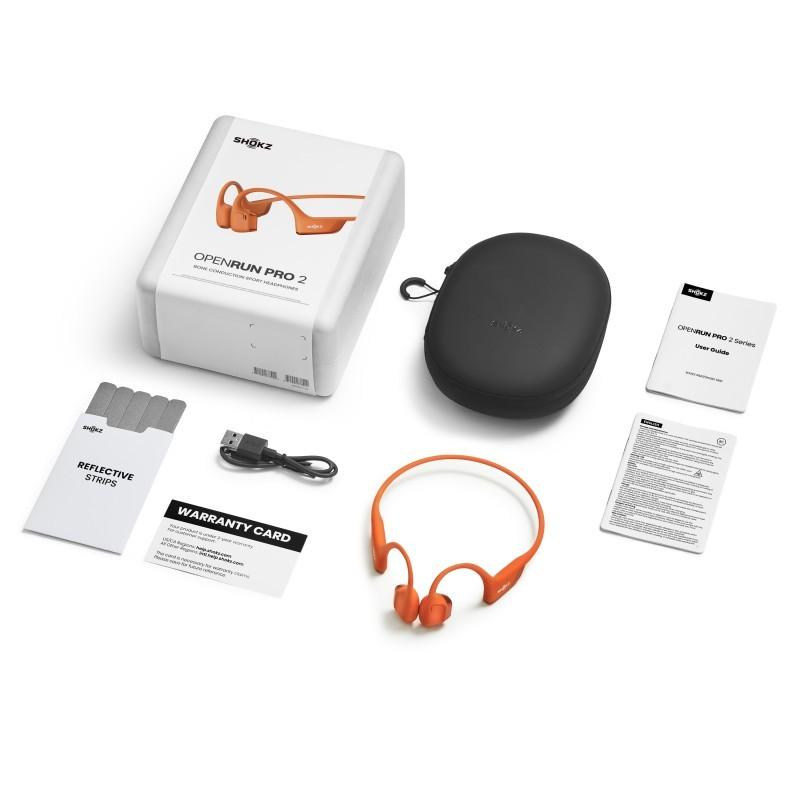 Shokz OpenRun Pro 2 Bone Conduction Headphones 12h Battery Orange