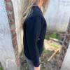 Women's Autumn/Winter Casual Solid Color Crew Neck Zip Pocket Jacket