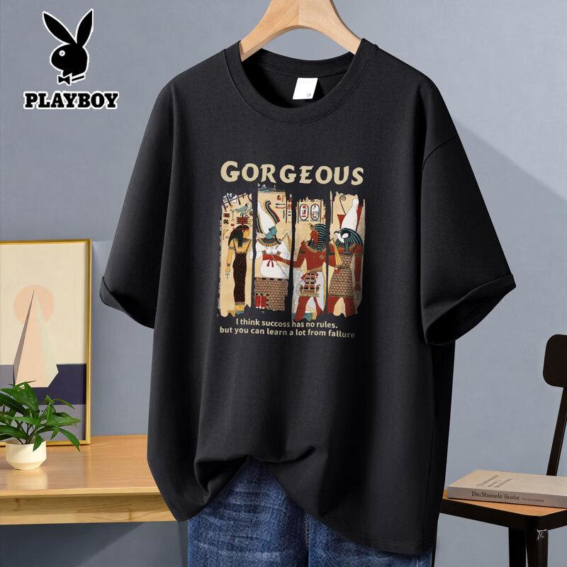 PLAYBOY Men s Pure Cotton Short Sleeve T-Shirt 3XL