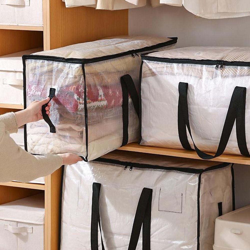 2Pcs Foldable Clothes Quilt Storage Bag Large Capacity Moving Luggage Bags  Jackets