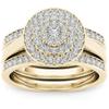 Accessories, New Three-piece 18K Gold-plated Ring, Round Male and Female Couples Ring Set.