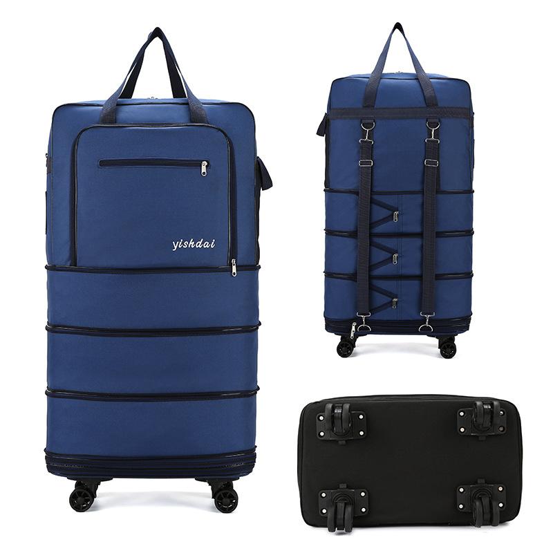 2/3/4 layer Folding Universal Wheel Luggage Bag, Shoulder Travel Bag, Female Large-capacity Storage, Moving, Can Be Packed As A Checked Bag