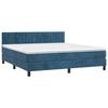 3141435 vidaXL Divan Bed and Mattress Dark Blue 160x200cm Velvet
