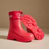 Factory Sale Fashion Women Rain Boots Various Widely Used Made in China Red Belted Rain Shoes