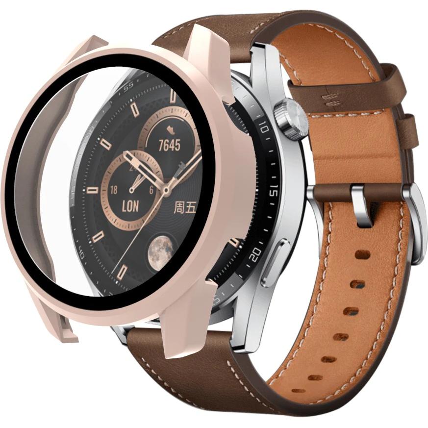 2in1 Case + Tempered Glass for Huawei Watch GT 3 42mm, Pink