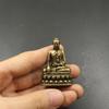 Estatuetas de Buda Sakyamuni em miniatura, estátua mestre do Dharma de cobre antigo, decorações de latão, ornamento de mesa