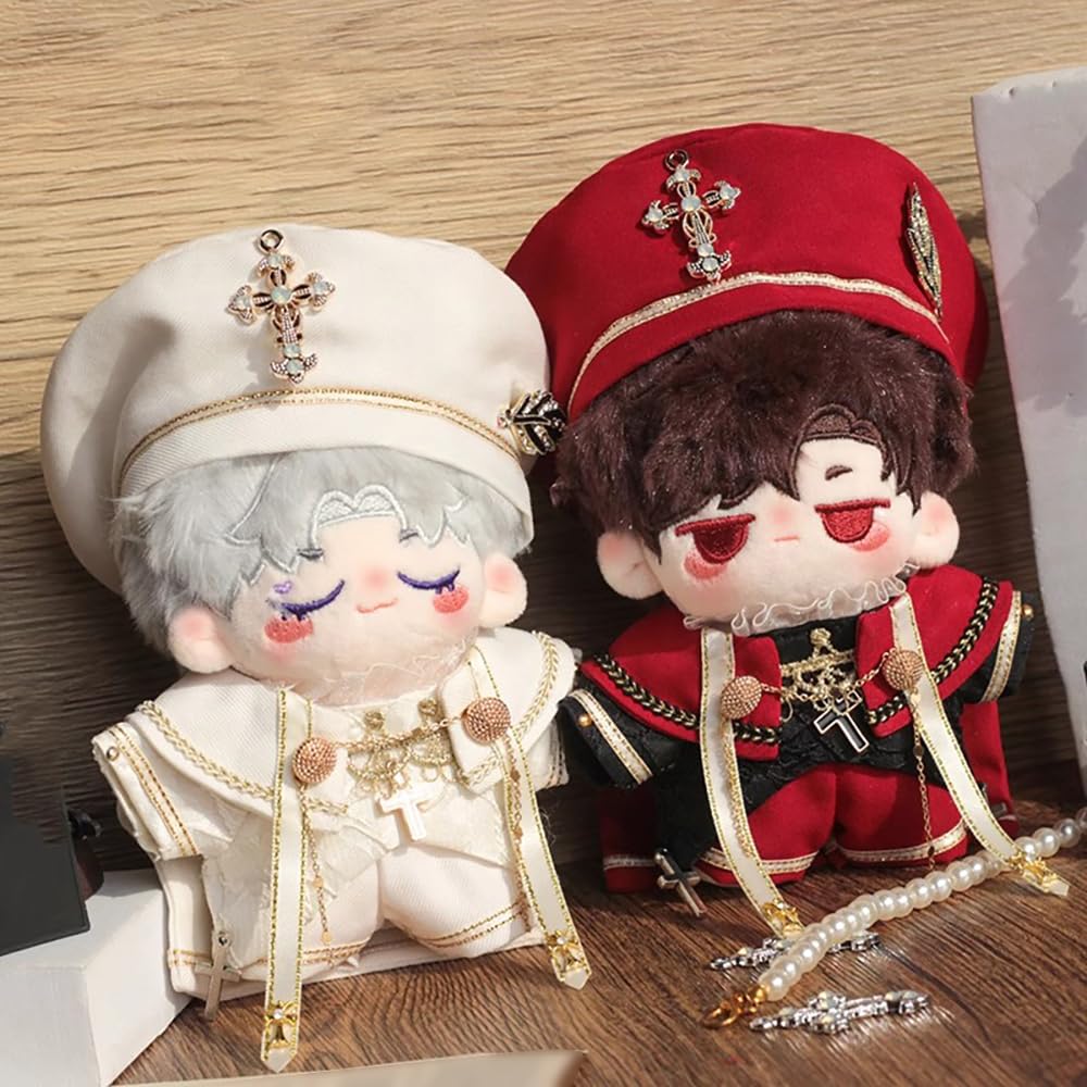 niannyyhouse 40cm Plush Doll with European Leather Cotton 10cm, 15cm, 20cm, Clothes, Hat, Shirt, Pants, Shawl, Shoes, Doll, Accessories, Dress-Up