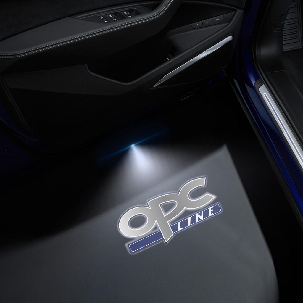1/2PCS VXR OPC Line Car Door Welcome Lights Projector Logo Wireless Sensing For Opel Vauxhall Insignia Corsa Adam GTC GSI