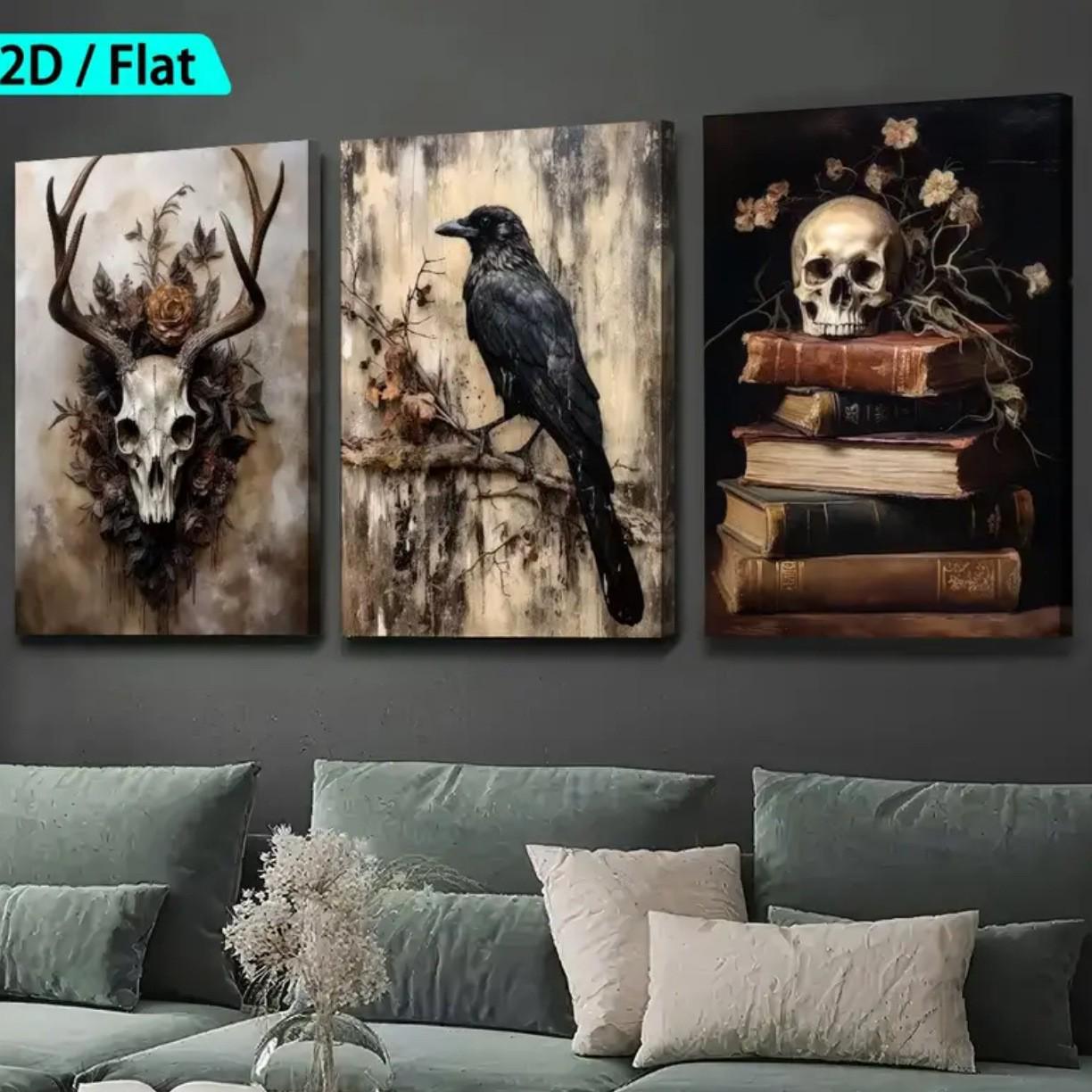 

Modern Animal Wall Art: Tiger & Lion for Living Room, Bedroom, Office 15x20