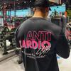 ANTI CARDIO Casual Short Sleeves Cotton Man T Shirt Gym Fitness Male Training Workout Printed Tees Top New Fashion Womam Clothes