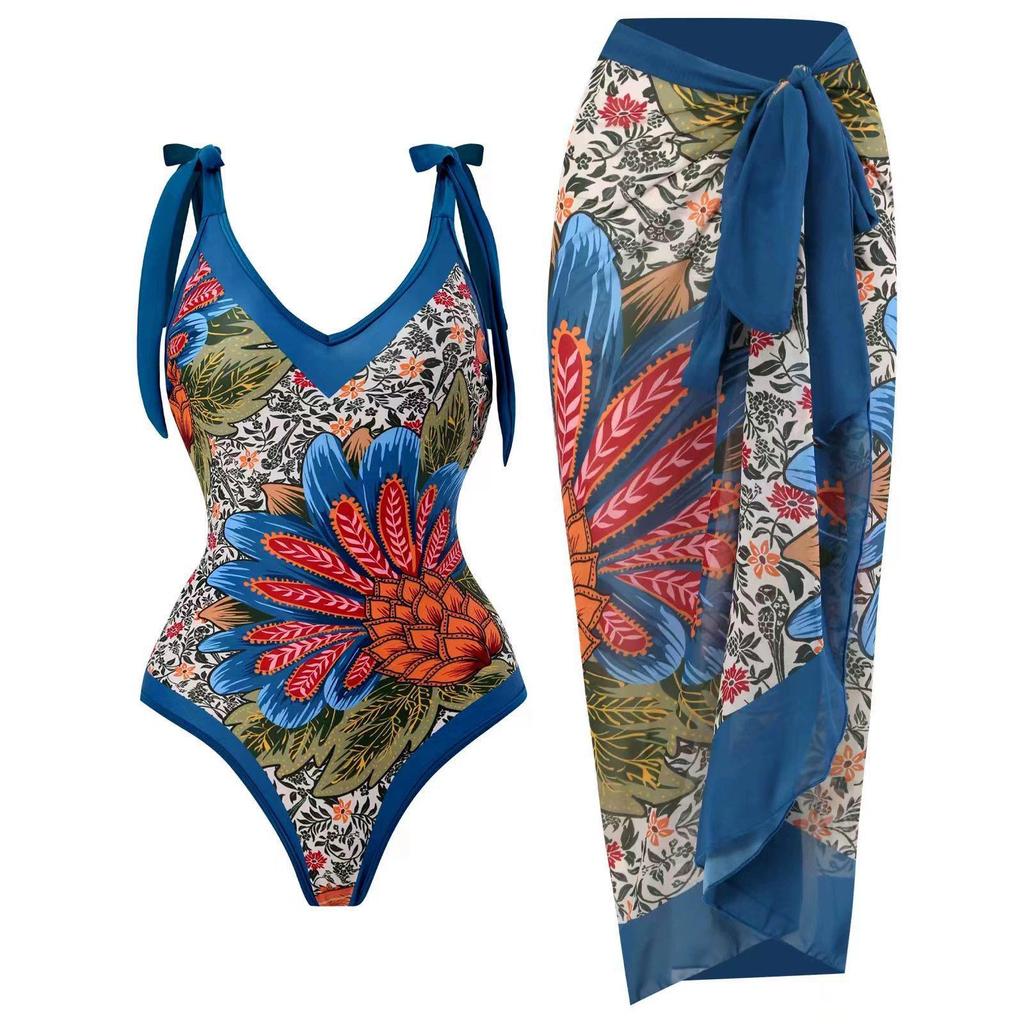 2025 Retro European-American Slimming Holiday Beach Swimsuit
