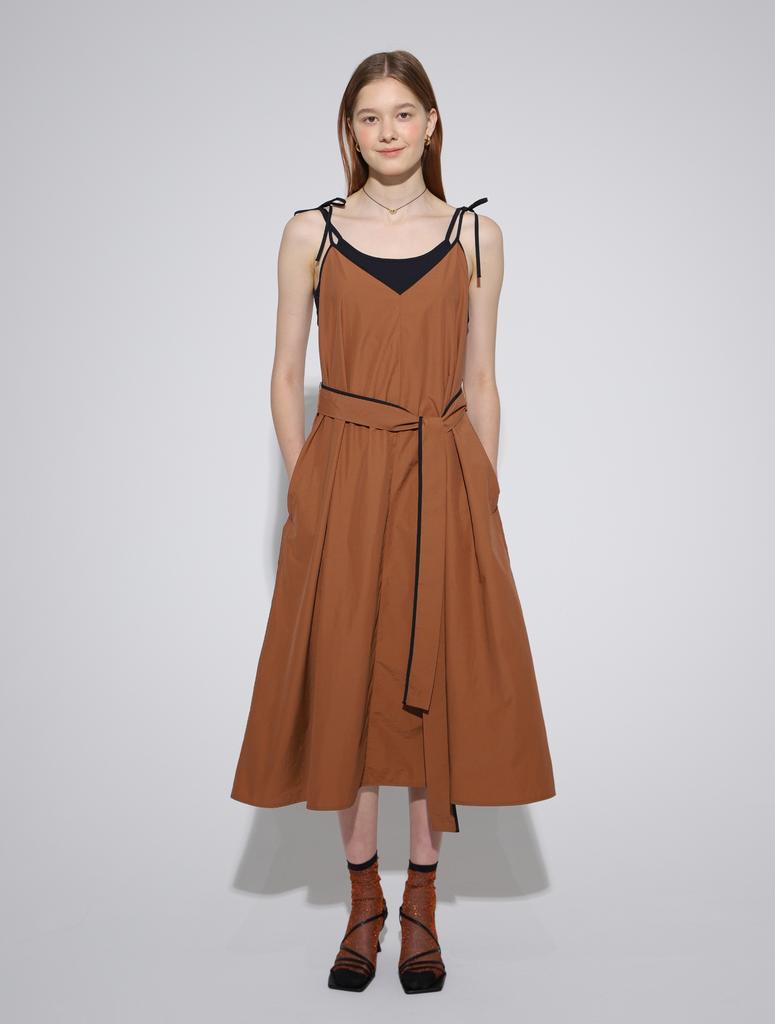 Leuiel Layered Sleeveless Dress_Brick