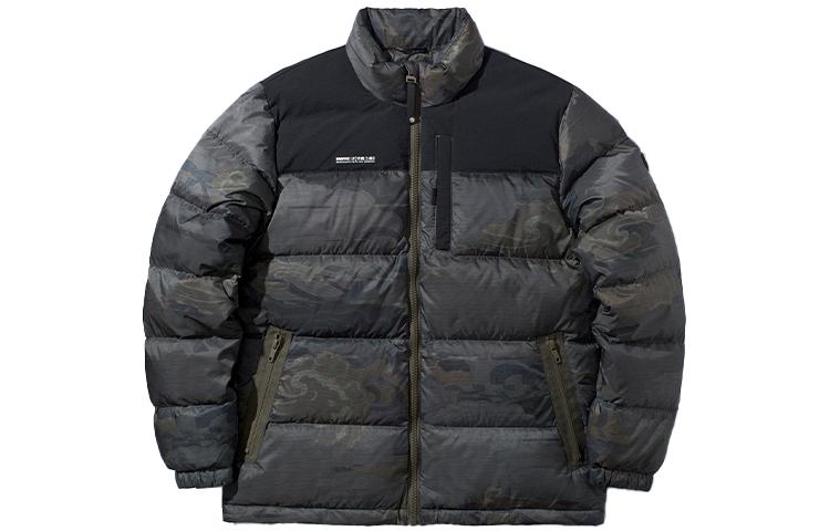 Li Ning Badfive Down Jacket Men s Green Camouflage AYMP101-4 L