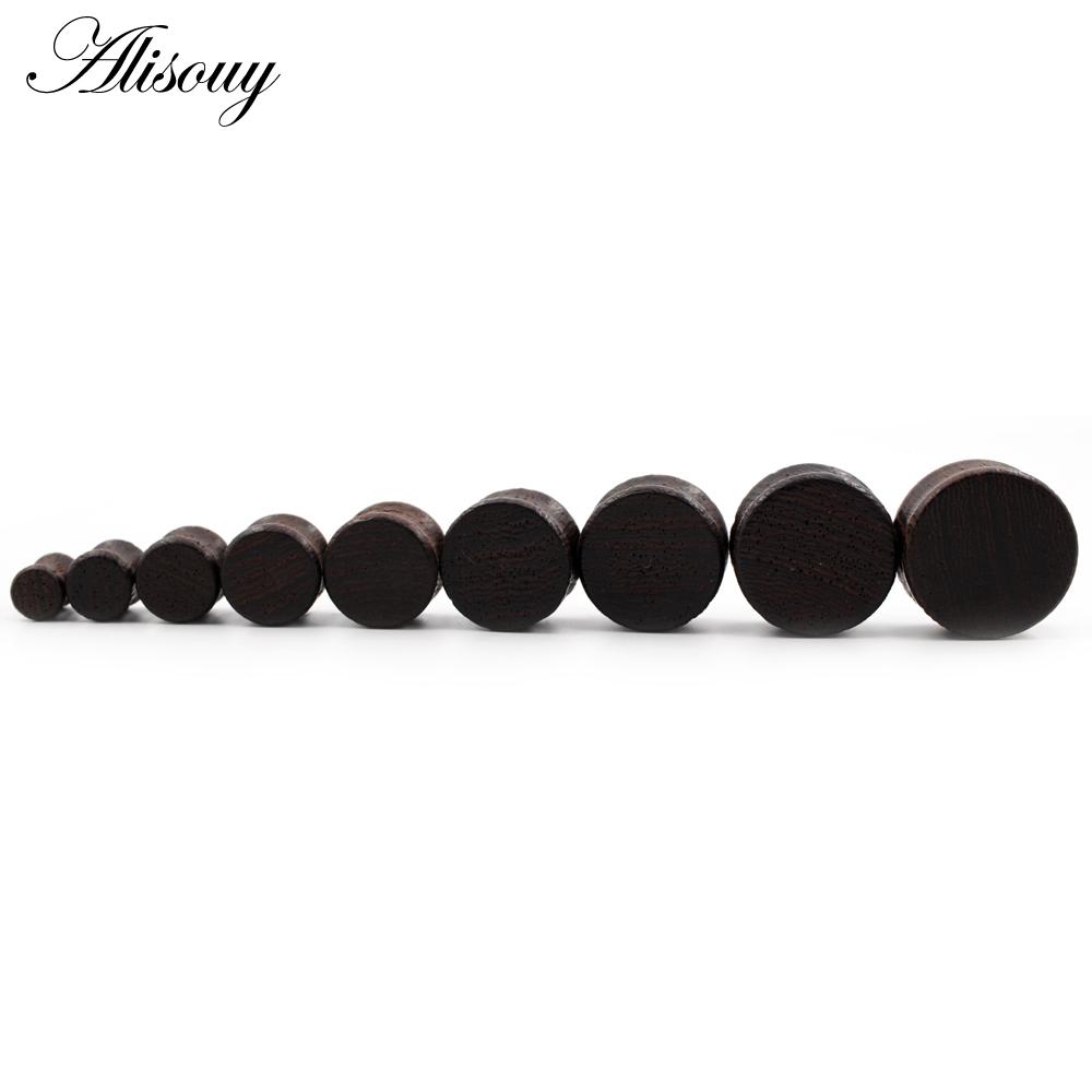 Alisouy 2pcs 6-22mm Wood Double Flared Ear Expander Flesh Tunnels Plugs Gauges Stretcher Extender Earring Body Piercing Jewelry