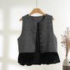 High waist and thin sparkling sequined sleeveless vest for women 2025 early spring French temperament contrasting top vest
