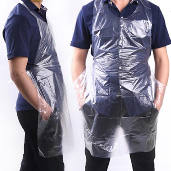 50/100Pcs Kids Adults Plastic Disposable Anti Oil Stain Cooking Painting Apron