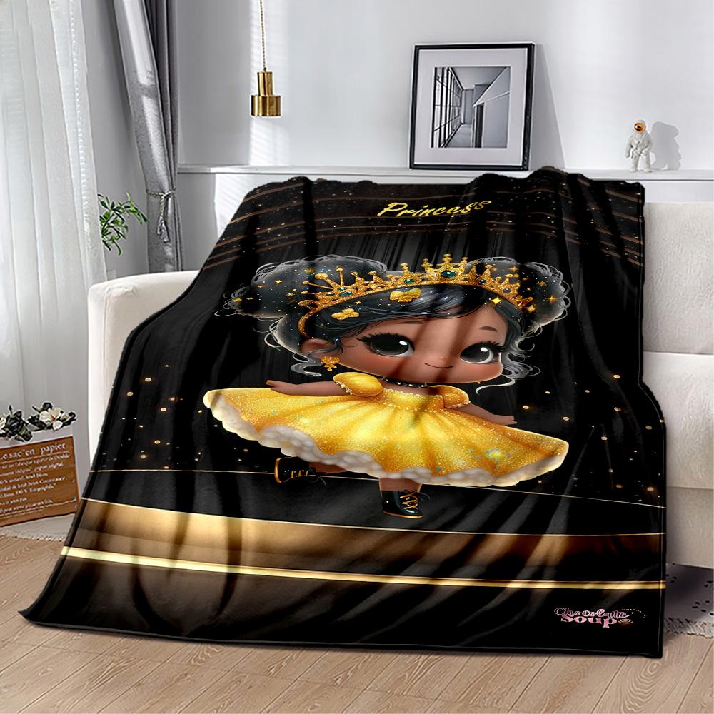Golden Princess Shine Blankets are suitable for living rooms,making them an ideal choice for outdoor travel and gifts.