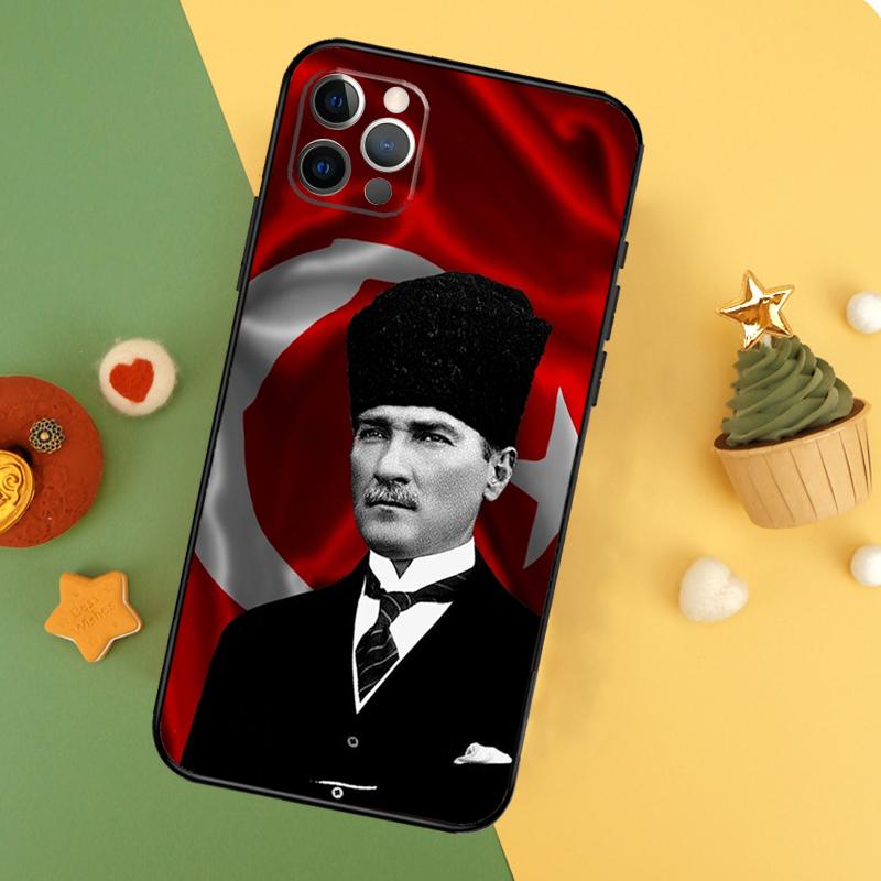 Mustafa Kemal Ataturk Cover For iPhone 16 15 14 13 12 11 Pro Max Plus Mini 7 8 X XS Max XR Phone Case