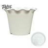Breathable Flower Pots for Lilies Large with Drainage Holes And Tray Saucers, Ruffled Edge Planter Wavy Garden Indoor Outdoor Plants, Creative