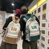 Schoolbag1011 New Double Shoulder Back Large Capacity Male and Female Student Design Double Shoulder Back School Bag Simple Middle and High School