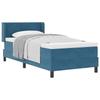 Boxspring Bed with Headboard Dark Blue 200 X 100 Cm Velvet