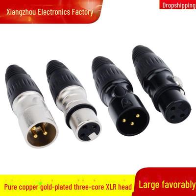 Copper Needle Black 3-Core Professional XLR Balanced Microphone with Male and Female Canon Connectors