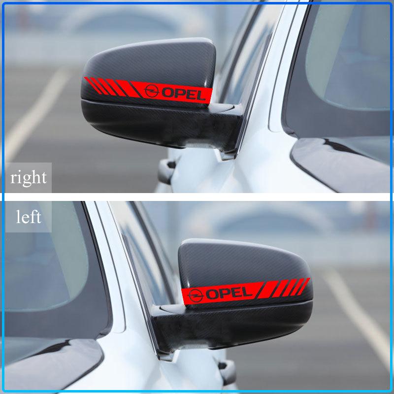 2Pc Car Rear View Mirror Sticker Auto Door Rear View Mirror 3D Sticker Decal For Opel Astra H G J Insignia Mokka Zafira Corsa Vectra B C D