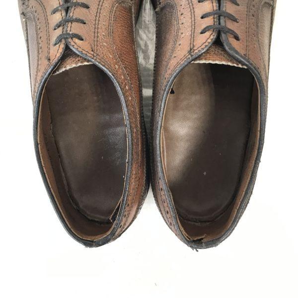 70s/KNAPP/USAS Z41.1-1967/50 R1972/Steel Toe Work Wingtip Shoes/9.5C/26.5/Brown/Vintage(USED)