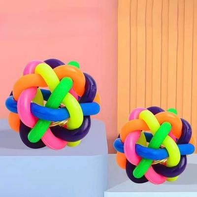 Hunde- und Katzenspielzeug, Glöckchenbälle, Welpen zum Zahnen und Kauen, um Geräusche zu machen, Teddy-Haustierbälle, Langeweile-Spielzeug