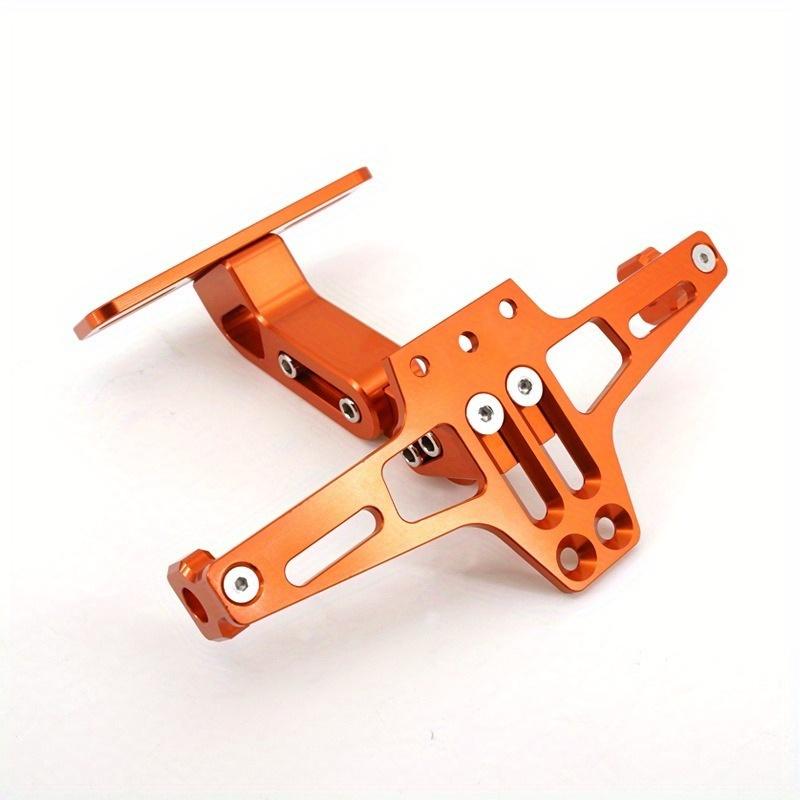 Suporte universal de montagem de placa traseira de motocicleta em alumínio CNC com luz LED