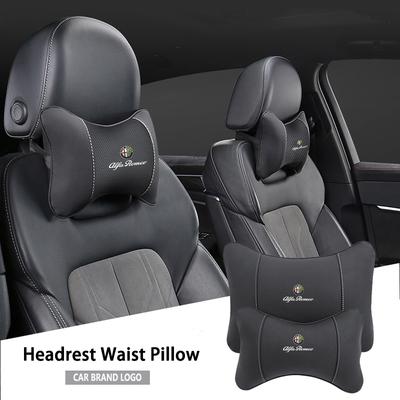 1Pcs Car Seat Head Support Cushion Interior Accessories For 156 159 147 4C 8C 166 Giulia Giulietta Mito Stelvio
