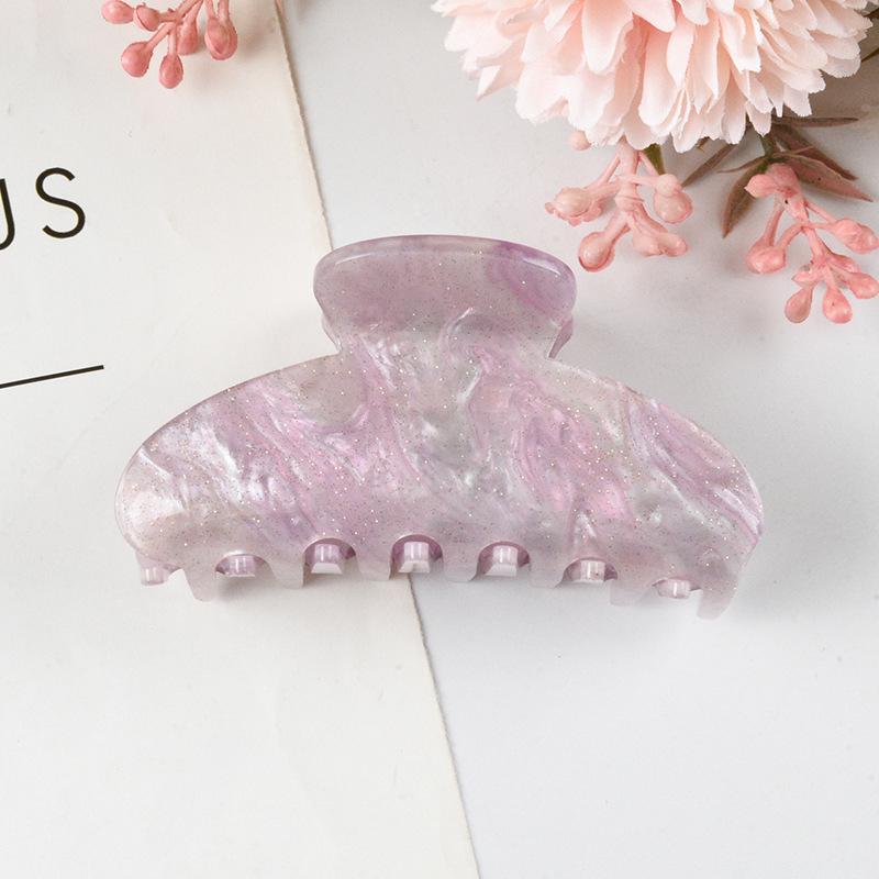 Elegant Multi-Color Acetate Hair Clip - Jelly Shark Grip for Women