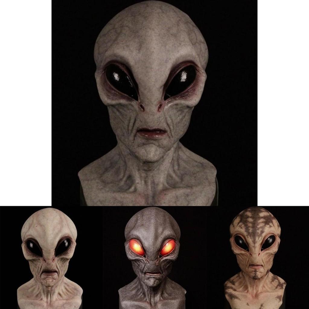Einzigartiges Design Alien-Maske für Halloween Vollkopf-Alien-Maske mit furchteinflößenden Merkmalen