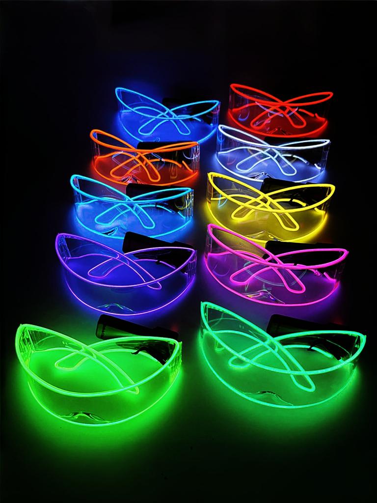 Coole Technologie leuchtende Brille LED Disco Tanzen leuchtend KTV Bar elektrische Silbe Atmosphäre Requisiten ohne Batterien.