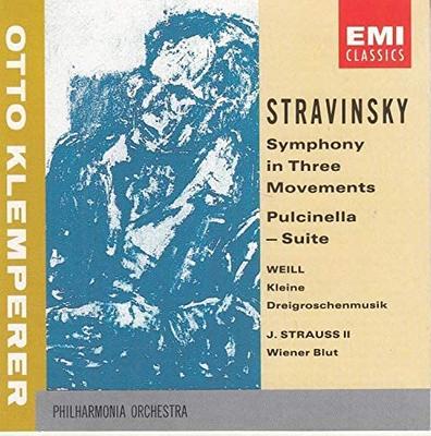 CD KLEMPERER, PHILHARMONIA ORCHESTRA,  - Stravinsky: Symphony In Three Movem CDM7641422 EMI Classics 1992 Non Japan Classical Used