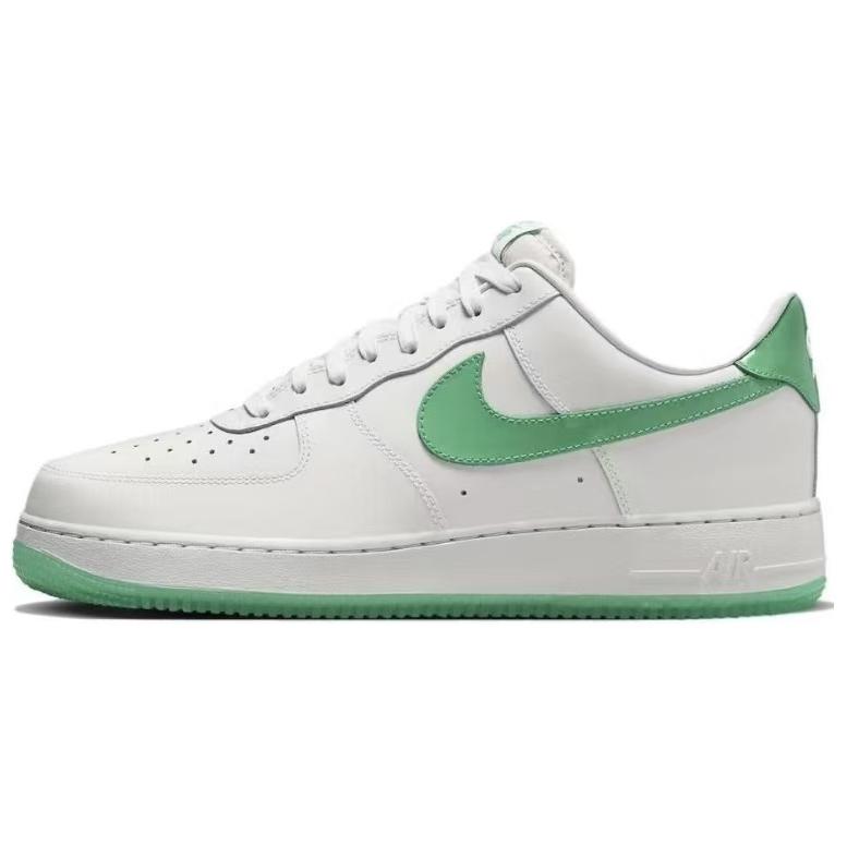 Nike Air Force 1 Slip Resistant Abrasion Resistant Low Top Skateboard Shoes Men's White Green FJ4146-102(Team217-)