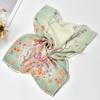Plum Blossom Chiffon Scarf Floral Printed Shawl Lightweight Neck Scarf Summer Neck Sun Protection Silk Scarf Shawl 160*50Cm