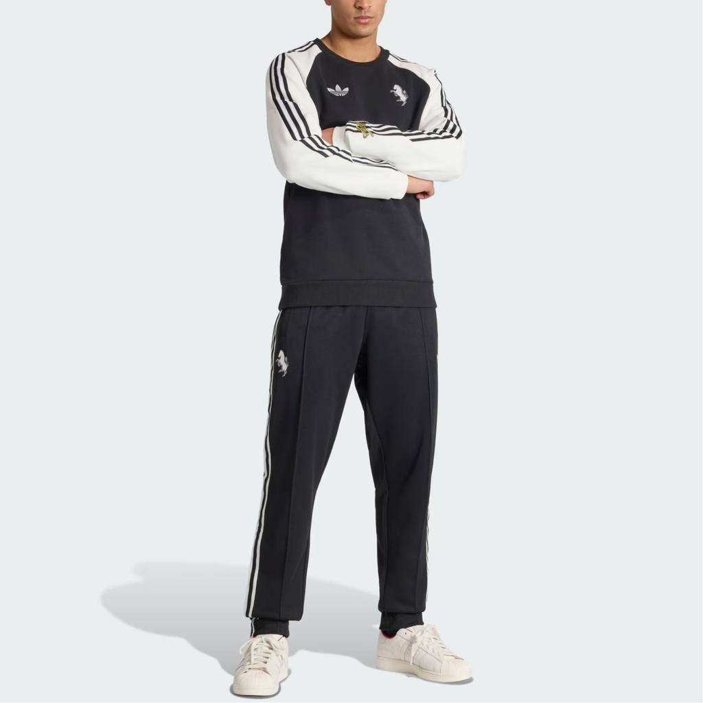 Adidas Originals Juventus Striped Crew Neck Long Sleeve Sweatshirt Men Sweatshirt KB4449