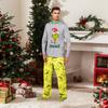 Parent-child Christmas Print Home Suit Long-sleeved Top And Pants